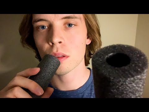 ASMR Sensitive Ear Blowing & Up Close Whispering (trigger words, ear to ear, mouth sounds)