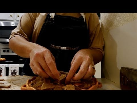 ASMR Making a Salted Caramel Apple Pie
