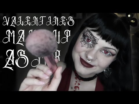 ASMR | Doing Your Valentine’s Day Makeup 💌 personal attention, face brushing, etc.