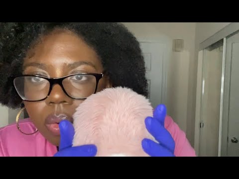 Asmr | Mic Massaging with Gloves (Hair Styling Role Play)🧤