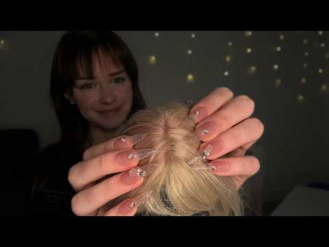 Deep Scalp Scratches + Massage (No Talking) Wig on Mic [ASMR]