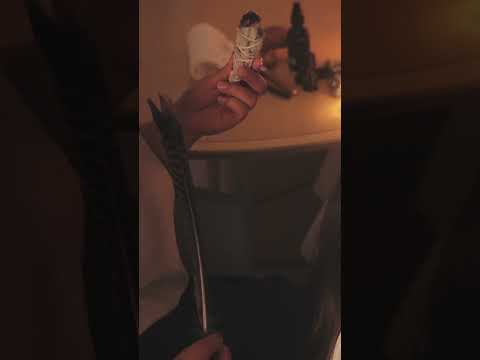 ASMR saging with @xokatieASMR #asmr #asmrvideo   #asmrsleep #asmrrealperson #asmrcommunity