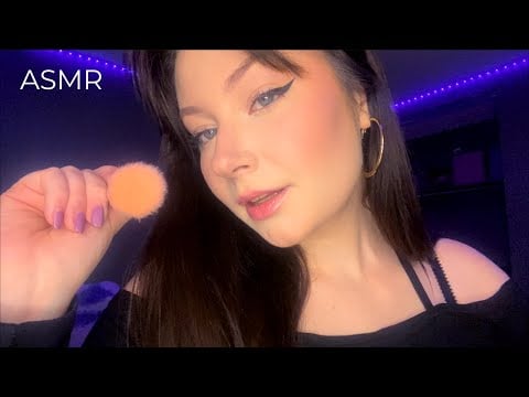 FAST Face Brushing ASMR (Tongue Clicking, Tk, Sk,)