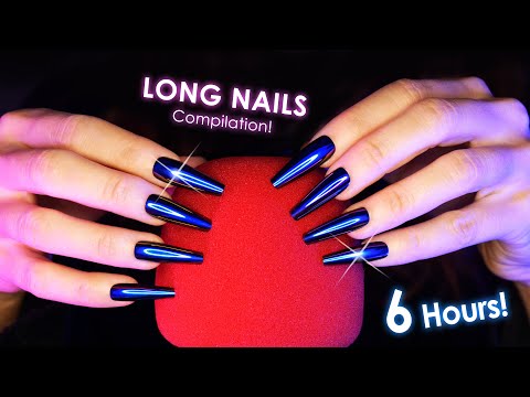 ASMR Deep Sleep & Relax 😴 ULTIMATE 6h LONG NAILS Compilation - 4k (No Talking)