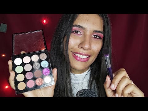 ASMR TE MAQUIANDO PARA SEU CHÁ DE BEBÊ 👶🏻