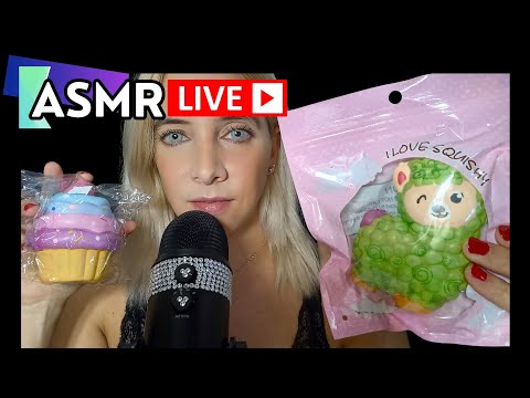 ASMR EN VIVO!! PARA DORMIR RÁPIDO Y PROFUNDO. NUEVOS SQUISHIS Y MÁS!!