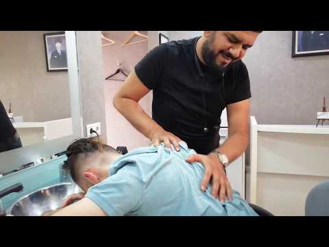 ASMR TURKISH BARBER MASSAGE 212 HAIR WASH HEAD, NECK, NAPE, BACK, SHOULDER MASSAGE