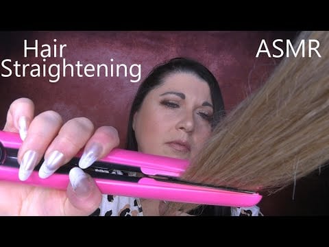 ASMR Relaxing Hair Straightening and Hair Brushing | Hair Salon Roleplay