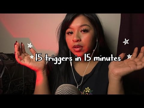 ASMR 15 *relaxing* triggers in 15 minutes to make you drowsy 💕👀