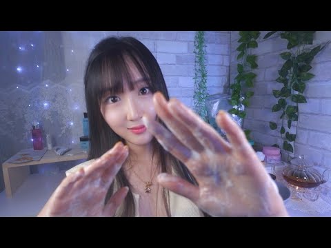 ASMR(Sub✔) Cool Facial Skincare treatment Pampering you Roleplay Cleansing,Massage,Pimple popping