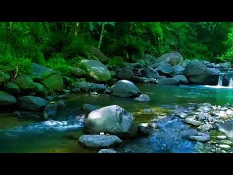 Relaxing Cozy Waterfall Sounds with Soothing Jazz Music for Relaxation and Sleeping