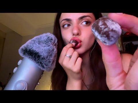 ASMR | COMIENDO MOCHIS DE CHOCOLATE 🍫🤎 #eatingsounds 