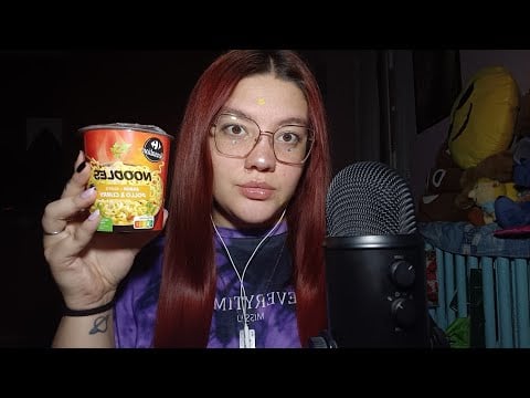 MUKBANG NOODLES (Eating Sounds) 😴💜 | ASMR ITA