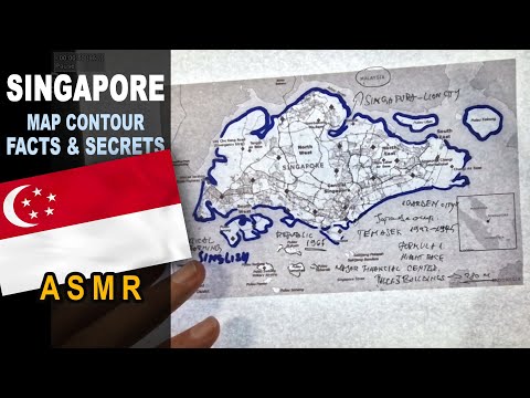 ASMR: Map of SINGAPORE tracing with facts | Main CITIES less known facts | ASMR maps and facts