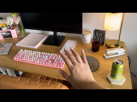 asmr tapping around my cute desk :)