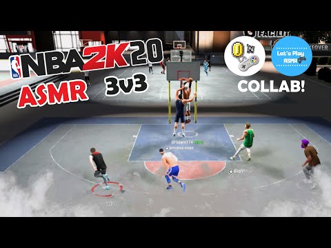 [ASMR] NBA 2K20 - 3v3 Park Gamplay! (Whispering, Gum Chewing & Tapping Sounds)