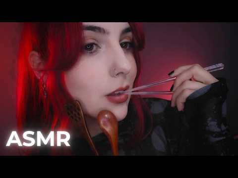 ASMR Eating Your Face (Wooden Spoon, Chopsticks, Honey Spoon)