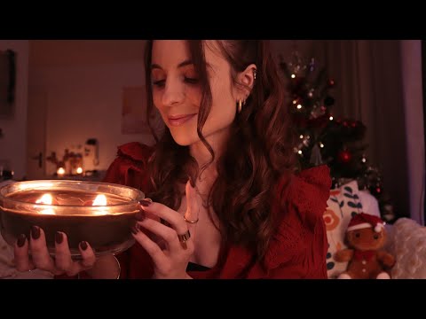 ASMR ♡ Un moment tout doux - déclencheurs pour dodo (tapping, face brushing, bougie, ...)