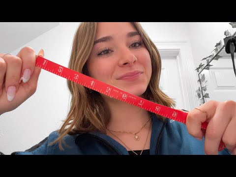 asmr girl measures your face 📏