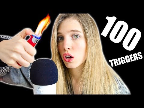 ASMR 100 TRIGGERS IN 4 MINUTES (CHALLENGE)