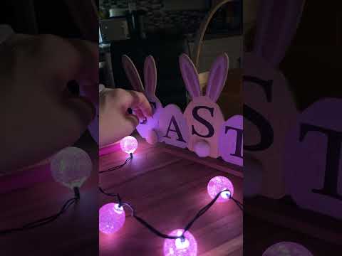 ASMR Easter Decorations & Lights Tapping (🎧 No Talking)