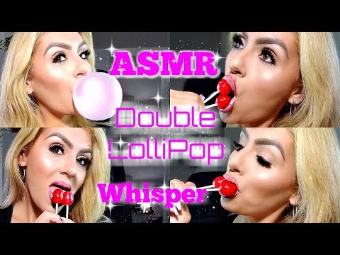 ASMR (Up-Close Whisper) Lollipop Licking Chewing Gum