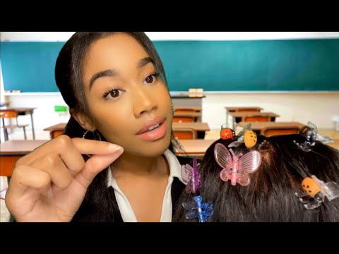 ASMR The Girl Behind You In Class Eats The Bugs Out Of Your Hair 🪲😋