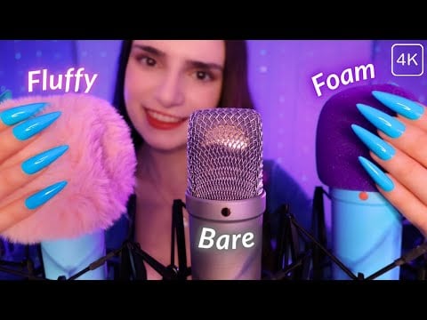 ASMR ULTIMATE Mic Scratching for INSTANT Sleep 🔥 ULTRA LONG NAILS 🔥 Foam Bare Fluffy | No Talking 4K