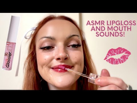 ASMR Up-Close Lipgloss Application and Mouth Sounds (Lipgloss pumping, mic missing)