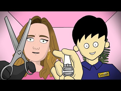ASMR 1 Minute Haircut and Nail Salon Animated Collab with @Smash ASMR Light