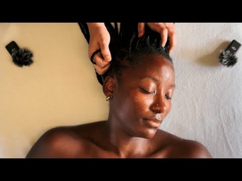 ASMR The Most Relaxing Scalp and Face Pampering [No Talking] [Brown Noise]