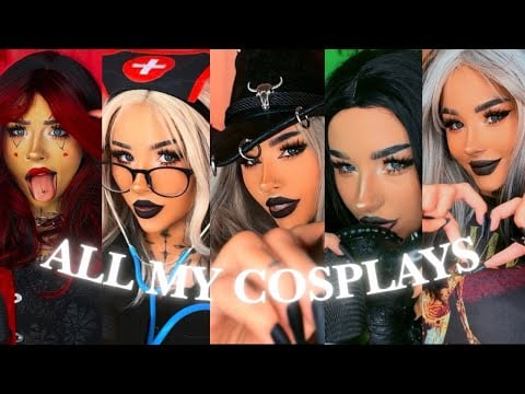 All My Cosplays in One Video 🖤 | 10K Followers ASMR Compilation