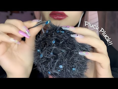 ASMR 🔍🐛 Plucking and Searching Pretty Bugs From your Hair (fluffy mic)