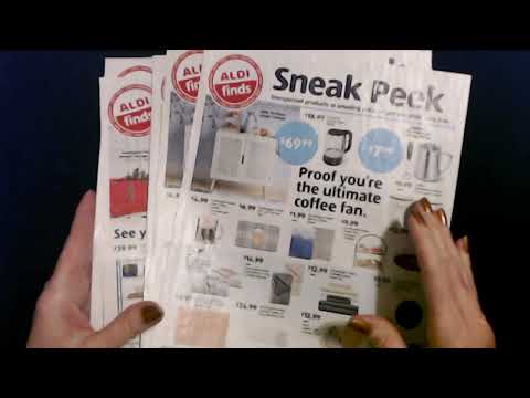 ASMR | Aldi Sneak Peek Sales Circulars Show & Tell 1-18-2024 (Whisper)