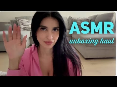 ASMR unboxing haul 🛍️💄💋💕(crinkles, tapping, whispers)