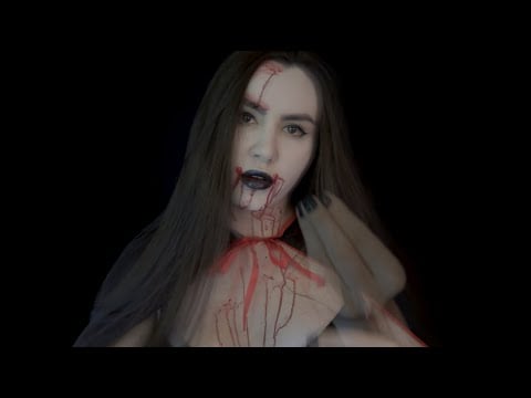 ASMR Hipnose Vampira ⚰️ Halloween Roleplay com sangue 🩸 falso!! Fast Hand Movements and Mouth Sounds