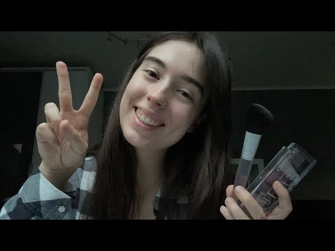 ASMR GERMAN FRIEND DOES YOUR MAKE-UP (personal attention, mouth sounds, talking german)