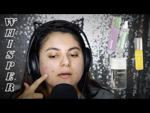 ASMR Whispered Acne Skincare Routine 🌿🧖🏻‍♀️