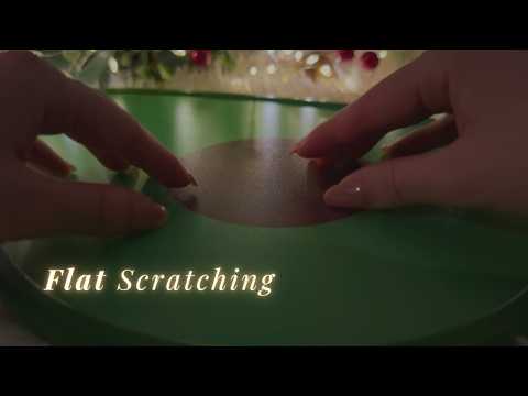 ASMR Smooth & Flat Scratching🍨 Calm & Gentle Tingles🤍 (with BGM)