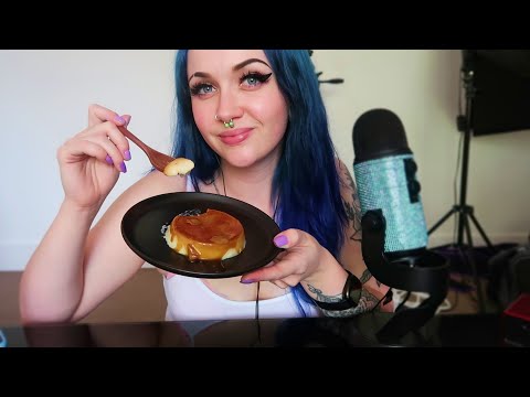 ASMR Creamy Panna Cotta Eating Sounds 🍮