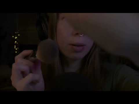 [ASMR] Hand Movements & Whispering (Crackling Fireplace, Tapping)