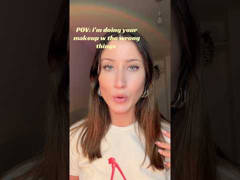 ASMR doing makeup w the wrong things.. #asmr #asmrshorts