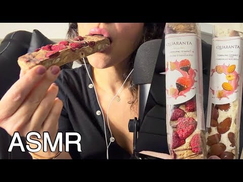 ASMR| TORRONE MUKBANG 🌰🍓🍫 ~ Eating Sounds (deutsch/german)