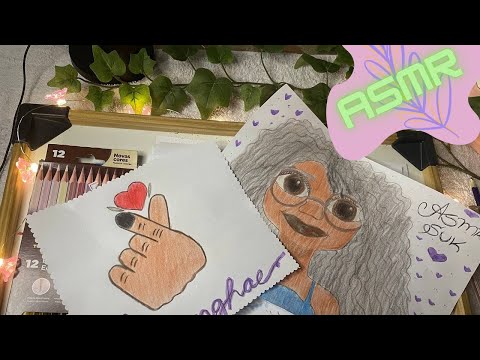 ASMR Vou acalmando sua ansiedade e desenhando ✏️ Sons de papel - Satisfatório - Scratching - Pintura