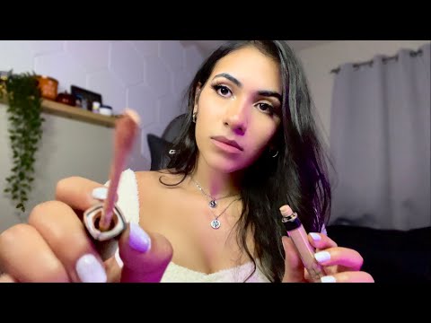 ASMR bestie doing your makeup fast RP