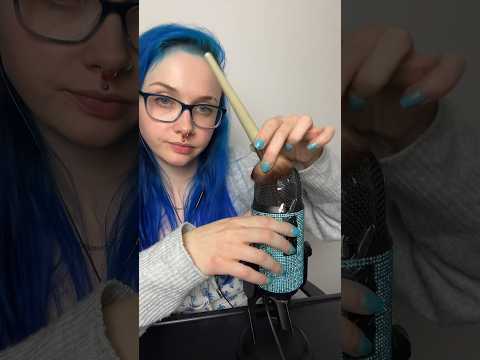 ASMR crinkly mic brushing 😴 #shorts #asmrmicbrushing #crinklesounds #asmr