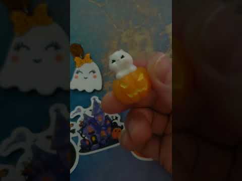 asmr halloween stickers and trinkets
