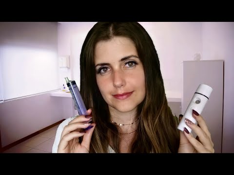 ASMR deutsch BEAUTY DOCTOR ROLEPLAY Du bekommst ein FACE LIFT (measuring, face exam, massage) german