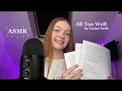 asmr ～ reading Taylor Swift's "All Too Well" (10mv) to put you to sleep 💌​✨​👑​