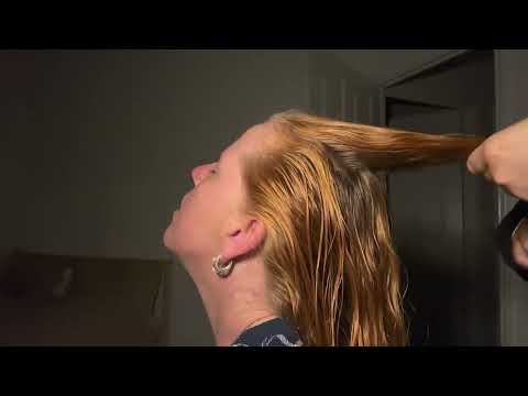 ASMR Real Person Head Exam (looking for bugs , hair scratching and brushing)